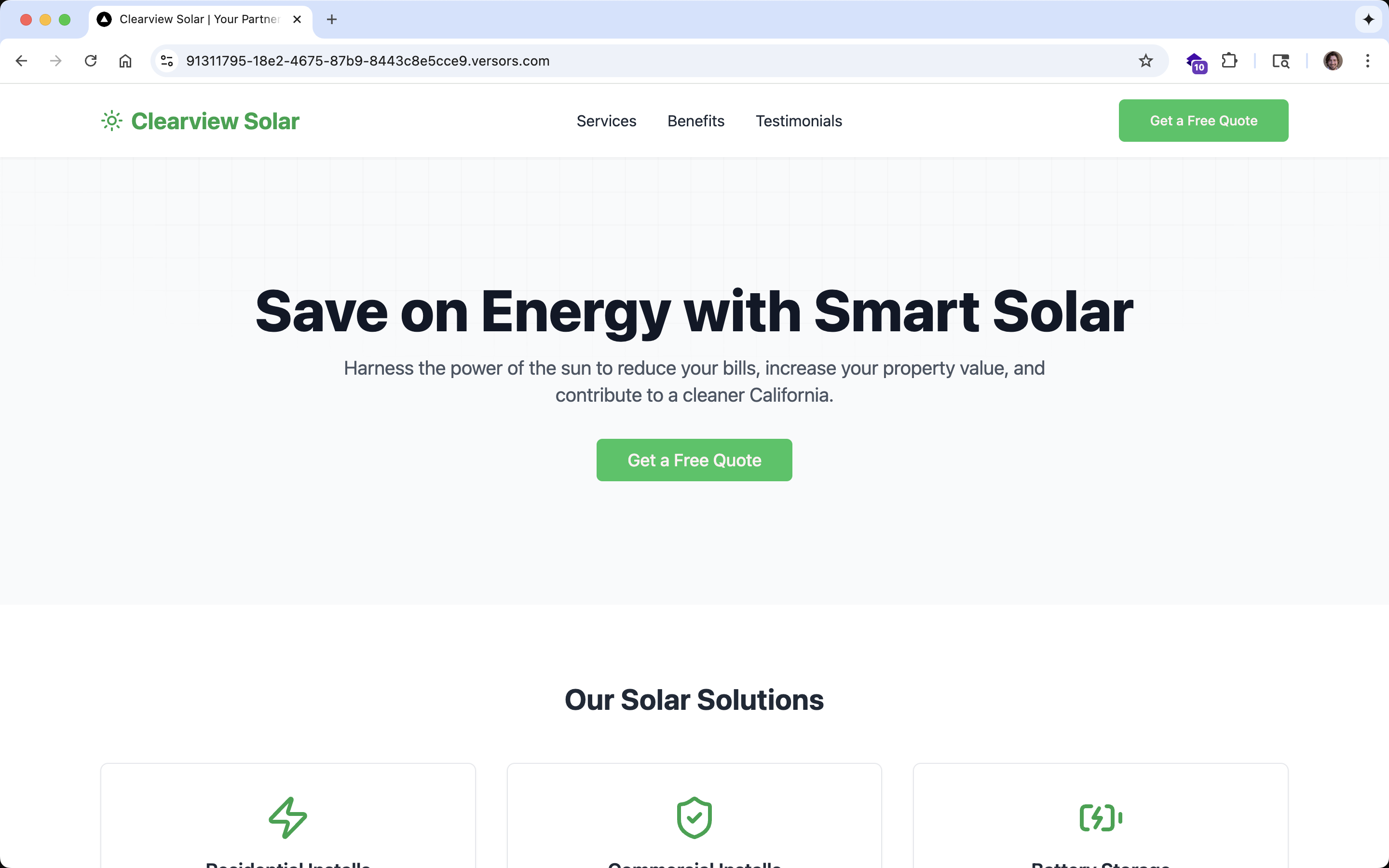 Business Landing Page Demo